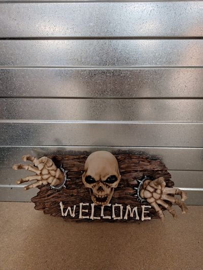 Panneau squelette Welcome