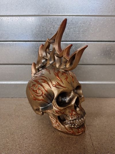 Crâne crête en flammes