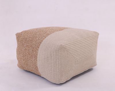 Pouf beige/brun