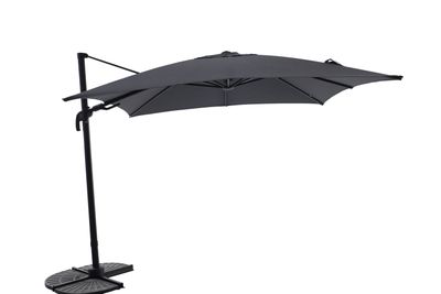 Zweefparasol Milano 300x300cm zwart-antraciet