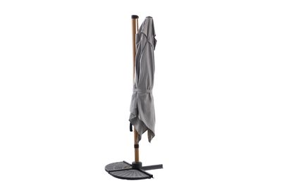 Zweefparasol Milano 300x300cm houtlook-taupe