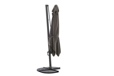 Zweefparasol Fuga 2.0 300x300cm quartz grijs-taupe