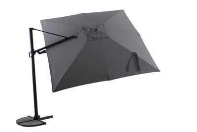 Zweefparasol Fuga 2.0 300x300cm zwart-charcoal
