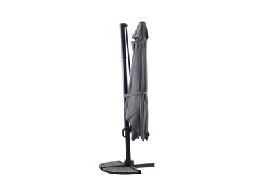 Zweefparasol Fuga 2.0 300x300cm zwart-charcoal