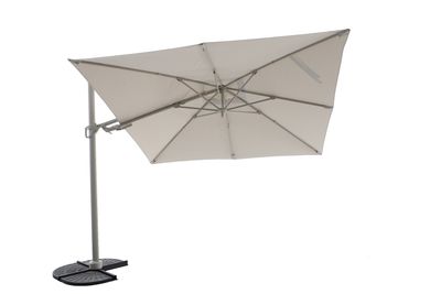 Parasol déporté Fuga 2.0 300x300cm taupe-champagne