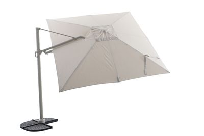 Parasol déporté Fuga 2.0 300x300cm taupe-champagne