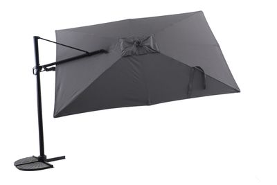 Zweefparasol Fuga 2.0 350x260cm zwart-charcoal