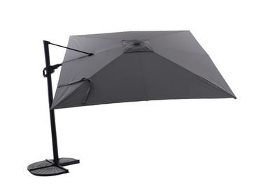 Zweefparasol Luxus 300x300cm zwart-charcoal