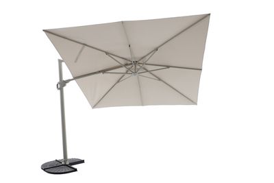 Zweefparasol Luxus 300x300cm taupe-champagne