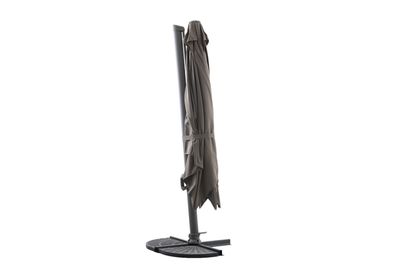 Zweefparasol Luxus 300x300cm quartz grijs-taupe