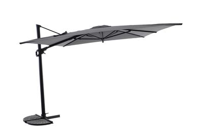 Zweefparasol Luxus 300x400cm zwart-charcoal