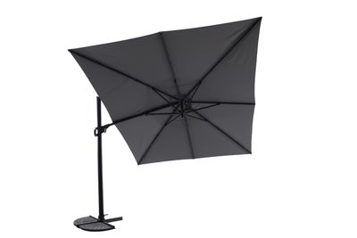 Zweefparasol Luxus 300x400cm zwart-charcoal