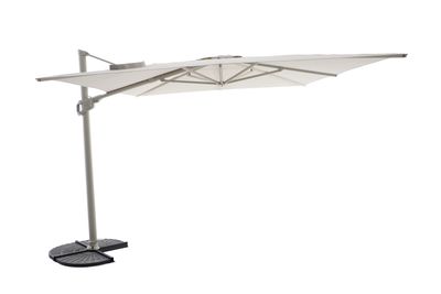 Zweefparasol Luxus 300x400cm taupe-champagne