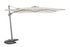 Parasol déporté Luxus 300x300cm taupe-champagne avec led