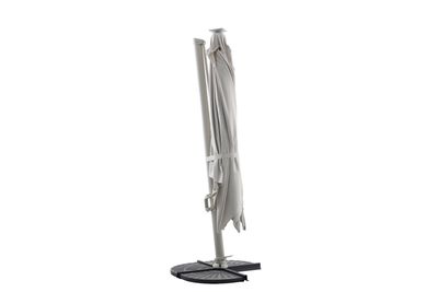 Zweefparasol Luxus 300x300cm taupe-champagne met led