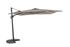 Parasol déporté Luxus 300x300cm gris quartz-taupe avec led