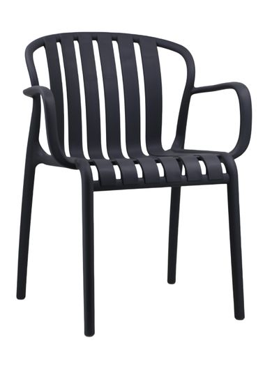 Luna chaise empilable noir