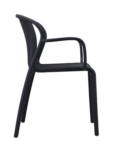 Luna chaise empilable noir