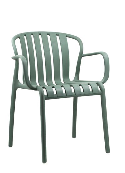 Luna chaise empilable vert