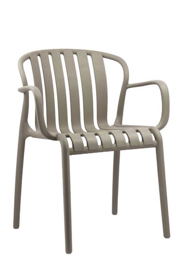 Luna chaise empilable taupe