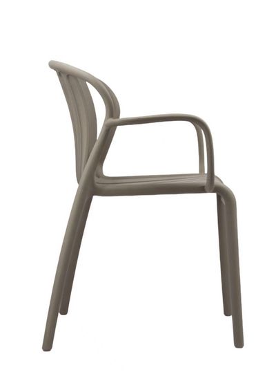 Luna chaise empilable taupe
