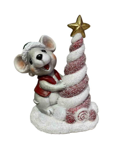 Muis met kerstboom