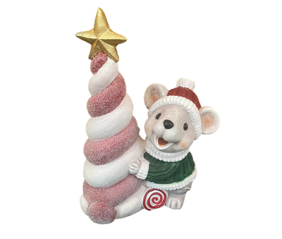 Muis met kerstboom