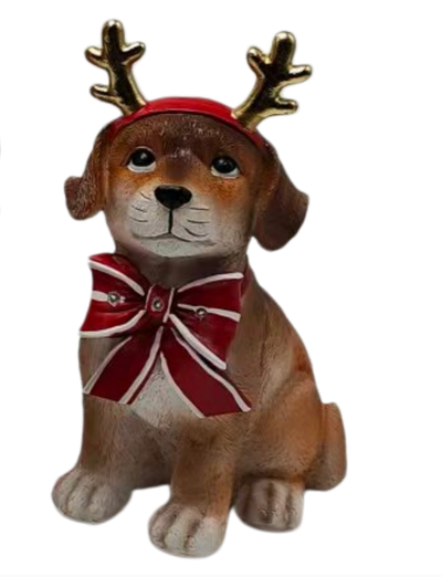 Hond met rendiergewei