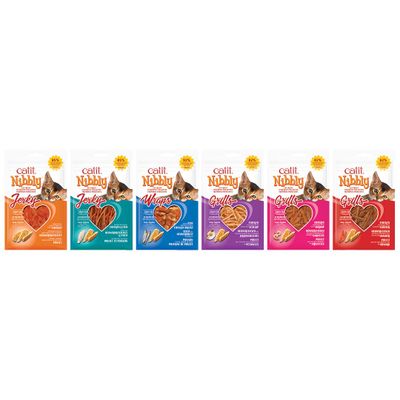 Kattensnack nibbly grills kip & garnaal 30g