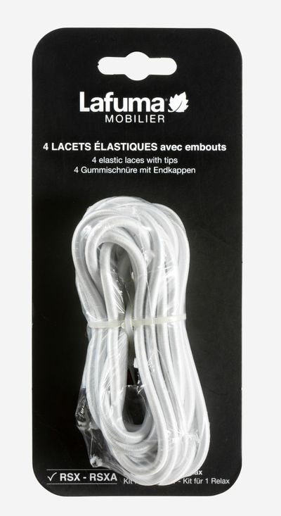 ELASTIC LACES WITH ENDINGS Blanc