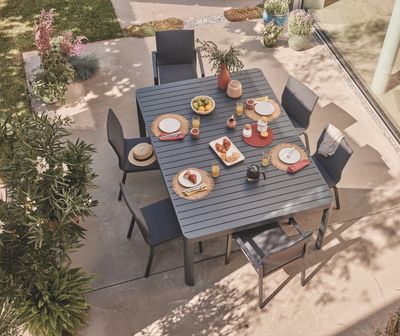 Eno table carrée extensible anthracite