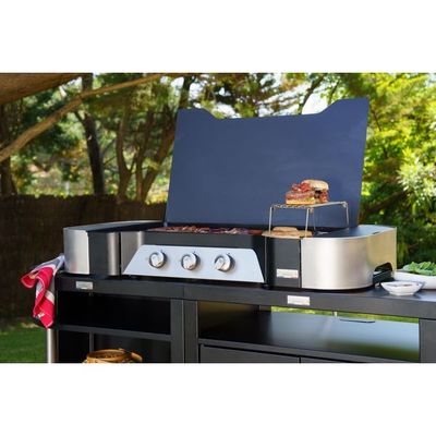 Plancha Exclusive gaz 375 XL Duo avec couvercle