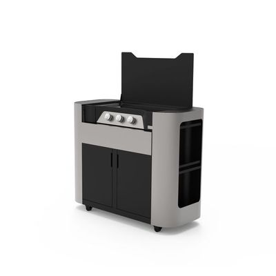 Plancha Exclusive gas 375 Duo Edition met meubel en deksel
