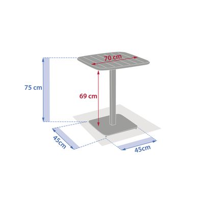 Alegoria vierkante tafel koffie