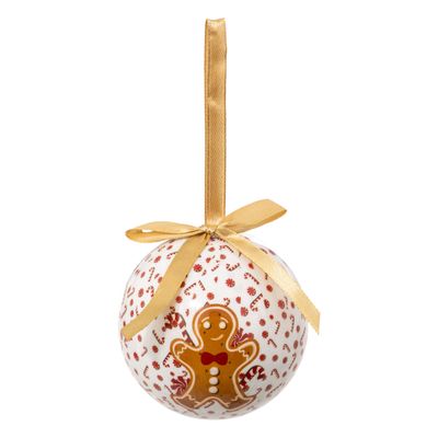 Boule de noël bonhomme en pain d'épices
