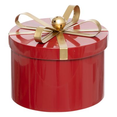 Set van 3 ronde metalen dozen