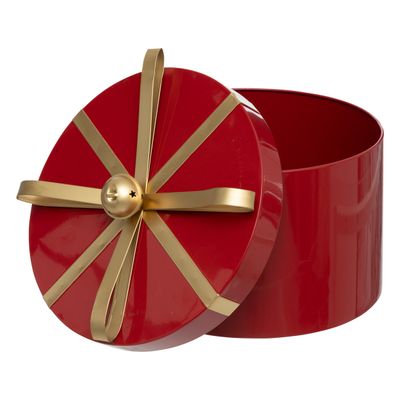 Set van 3 ronde metalen dozen