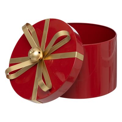 Set van 3 ronde metalen dozen