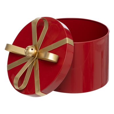 Set van 3 ronde metalen dozen