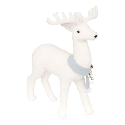 Renne avec écharpe bleue h62cm