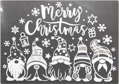 Raamsticker kabouters 40x28,5 