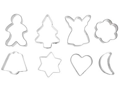 Koekdoos met 8 uitsteekvormpjes 