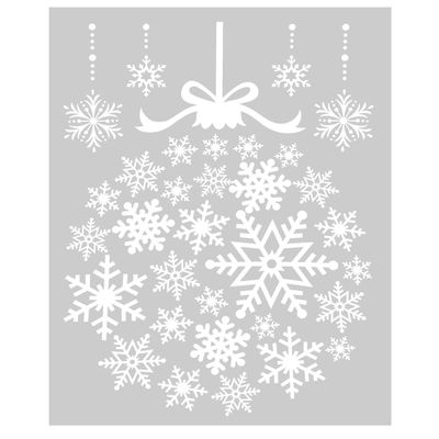 Sneeuwvlok sticker 29x40cm 
