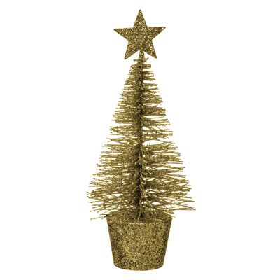 Glitter kerstboom h14cm