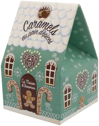 Karamel peperkoek kersthuisje