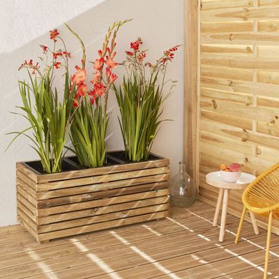 Bloembak 3 potten Horizon