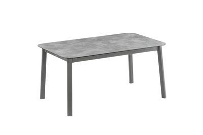 Tafel Oron HPL tafelblad 150x100 cm Ciment/Titane