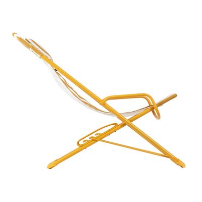 Transat de jardin oscillant à rayures jaune miel