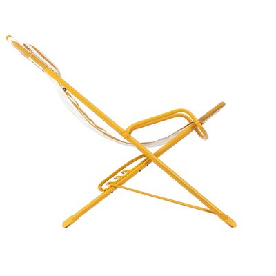 Transat de jardin oscillant à rayures jaune miel