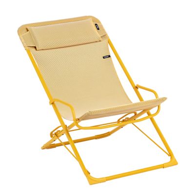 Transat de jardin oscillant jaune miel